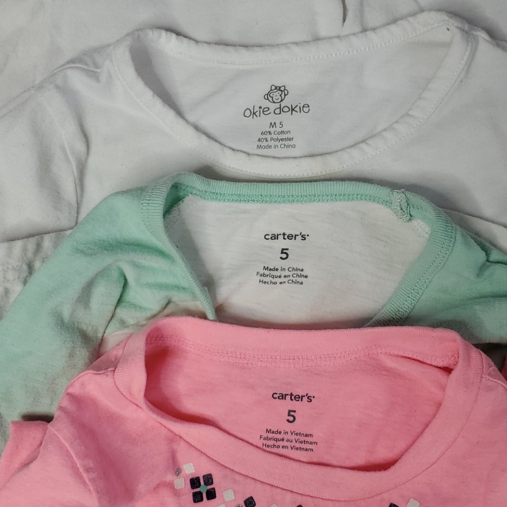 Set of 5 Mixed Brand Kids Long Sleeve Tops - Picture 5 of 7